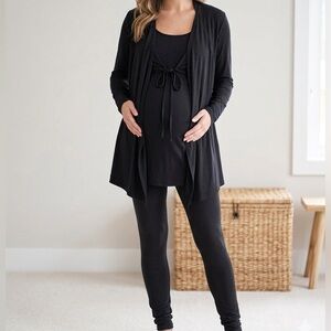 Maternity/Nursing Tie-Front Fooler Top